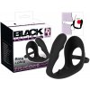 You2Toys Black Velvet Ring&Plug - krúžok na penis a semenníky s análnym dildom (čierny)