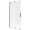 Mexen Velar, 2-krídlová posuvná vaňová zástena 100 x 150 cm, 8mm sklo námraza, chrómová, 896-100-000-31-01