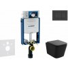 Geberit Kombifix Set predstenovej inštalácie, klozetu Arkas a dosky softclose, tlačidlo Sigma30, matná čierna/čierna SANI15CA5501