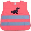 Reflexná vesta detská ružová DINOSAUR AMiO-03989