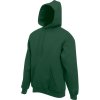 Fruit of the Loom Mikina Classic Hooded Sweat s kapucí COT-16220854001 S Zelená lahvově