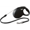 Vodítko Flexi Classic NEW lanko S 8 m čierne (do 12 kg)