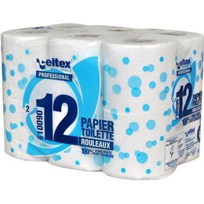 Toaletný papier Celtex Professional 180 2vrstvy biely - 12 ks