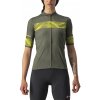 Castelli Fenice W SS, Military green/ Sulphur Veľkosť: XS Pohodlný, dámsky, letný dres na bicykel