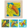 Goki Drevené vrstvové vývojové puzzle Motýľ