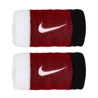 Potítka Nike Swoosh Doublewide Wristbands White/University Red