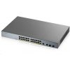 Zyxel GS1350-26HP 26portový inteligentný spravovaný CCTV PoE switch, dlhý dosah, 375W, 24x GbE, 2x combo RJ45/SFP GS1350-26HP-EU0101F