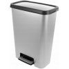 Plastový odpadkový kôš Curver 50l strieborný