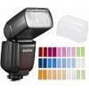 Godox TT685II N pre Nikon s farebnými filtrami a difúzorom