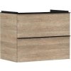 Hansgrohe Xelu Q - Umývadlová skrinka, 63x78x50 cm, 2 zásuvky, prírodný dub/matná čierna 54029670