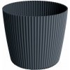 PROSPERPLAST Květináč MILLY ROUND 16,9 cm, antracit