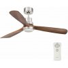 FARO Barcelona FARO 33518DC - LED Stropný ventilátor LANTAU LED/15W/230V chróm/drevo + DO FA33518DC + záruka 3 roky zadarmo + záruka 3 roky zadarmo