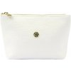Gregorio COSMETICS-005 biela dámska kožená kozmetická taštička 21 x 13 x 8 cm