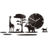 Sammer Čierne hodiny na stenu safari SafariWenge