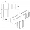 Plastová spojka - T-kus do profilu 30x30x2mm