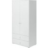 Šatníková skriňa Flexa - Roomie dvojdverová s dvoma zásuvkami (biela) uni