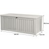 KETER ROCKWOOD 570L Záhradný úložný box 155 x 72,4 x 64,4 cm, krémová 17197729