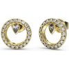 Guess Minimalistické oceľové náušnice so zirkónmi Tiny Dancer JUBE04655JWYGT/U