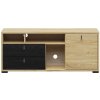 BRW Tv stolík RODES RTV1D2S jaseň belarus/dub čierna drevo 137.5 cm x 55 cm x 40 cm