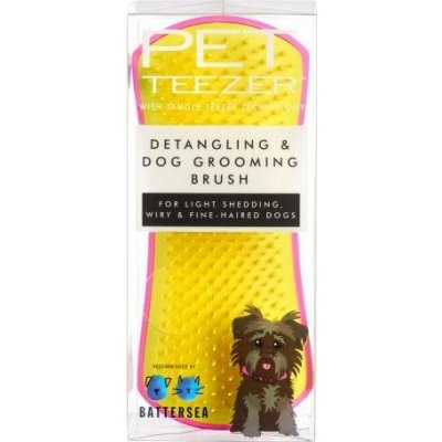 Tangle Teezer Pet Teezer® Detangling Pink - Kartáč pro všechny typy kožíšků Růžovo-žlutý