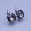 Náušnice Swarovski kocky 12mm výber farieb Silver Night ( šedočierna )