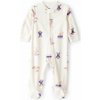 CARTER'S Overal na zips fleece Sleep & Play ivory Animal ski dievča 6m/veľ.68