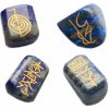 Nefertitis Reiki sada kameňov lapis lazuli so symbolmi reiki NF7684 - 4 x cca 3,8 cm