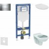 Geberit Duofix Set predstenovej inštalácie, WC Alpha s doskou, tlačidlo Sigma30, chróm SANI11CD1103