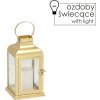 CHOMIK LAMPION 11 x 11 x 22 CM LED KOVOVÝ ZLATÝ *0900