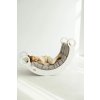 Babywood Montessori drevená hojdačka biela L