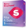 Sexy Elephant vrúbkované Ribs & Dots 3 ks