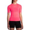 Dámske funkčné tričko s krátkym rukávom Brooks HIGH POINT SS TEE W ružové 221638-673 - L