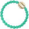 By Eloise London Gold Palm Leaf náramok / gumička do vlasov jungle green