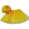 Detský kostým kačka+sukňa (Detská čiapka,maska 3-10 rokov)