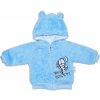 Baby Nellys Dojčenská chlupáčková bundička s kapucňou Cute Bunny - modrá, veľ. 74, 74 (6-9m)