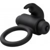 EasyToys Bunny - vibračný krúžok na penis (čierny)