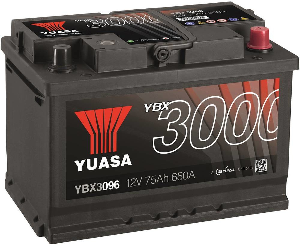Yuasa YBX3000 12V 75Ah 650A YBX3096