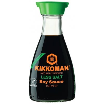 Kikkoman | Sójová omáčka so 43 % menej soli - Zväzok 150 ml, Balenie (fľaša) Dávkovač (sklo)