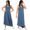 Fashionweek Pohodlné teplákové šaty oversized s ramienkami MD624 Farba: Jeans, Veľkosť: Universal