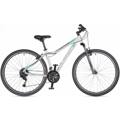 Dámsky krosový bicykel Author Stratos ASL 2023 17" biela/zelená/strieborná