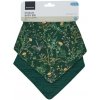 KikkaBoo Podbradník bandana 2ks Secret Garden Green