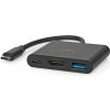 NEDIS USB 3.2 Gen 1 adaptér / USB-C zástrčka - USB-A zásuvka - USB-C zásuvka / výstup HDMI / čierny / box / 10 cm