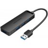 Rozbočovač USB 3.0 so 4 portami a napájaním Vention CHLBD 0,5 m čierny