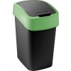 CURVER FLIP BIN 9L Odpadkový kôš 35 x 18,9 x 23,5 cm čierna/zelená 02170-847