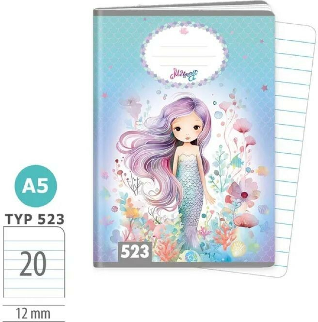 ARGUS Mermaid zošit 523 A5 linajky 12mm