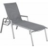 KETTLER CIRRUS SILVER LINE hliníkové ležadlo - strieborná / sivá - znova - znova - sivá - strieborná - 50 cm - 150 kg - 50 cm - hliníkový rám, textília odolná voči poveternostným vplyvom - 200 cm - 81
