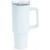 Bílý cestovní hrnek s plastovým brčkem - 1200 ml (SU-003-travel-1200)