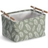 Zeller Úložný box s motívom listov z bavlny 35 x 27 x 20,5 cm