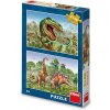 Dino SÚBOJ DINOSAUROV 2x48 Puzzle