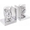 Podpery na knihy 2 ks Strieborné 7x9x11 cm Aluminium Sova